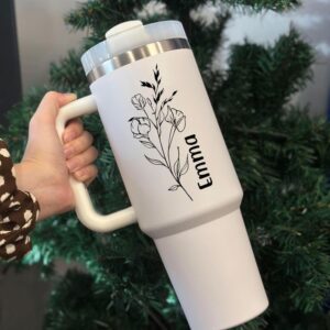Vaso Térmico Personalizado de 40 oz con Mango y Grabado Láser